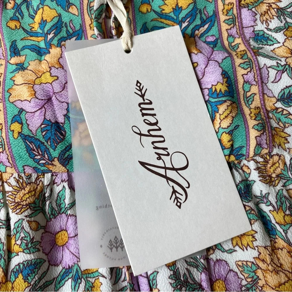 ARNHEM 'Stella' Multicolored Floral Off The Shoulder Play Dress Size 8 RRP $179 - Picture 6 of 16